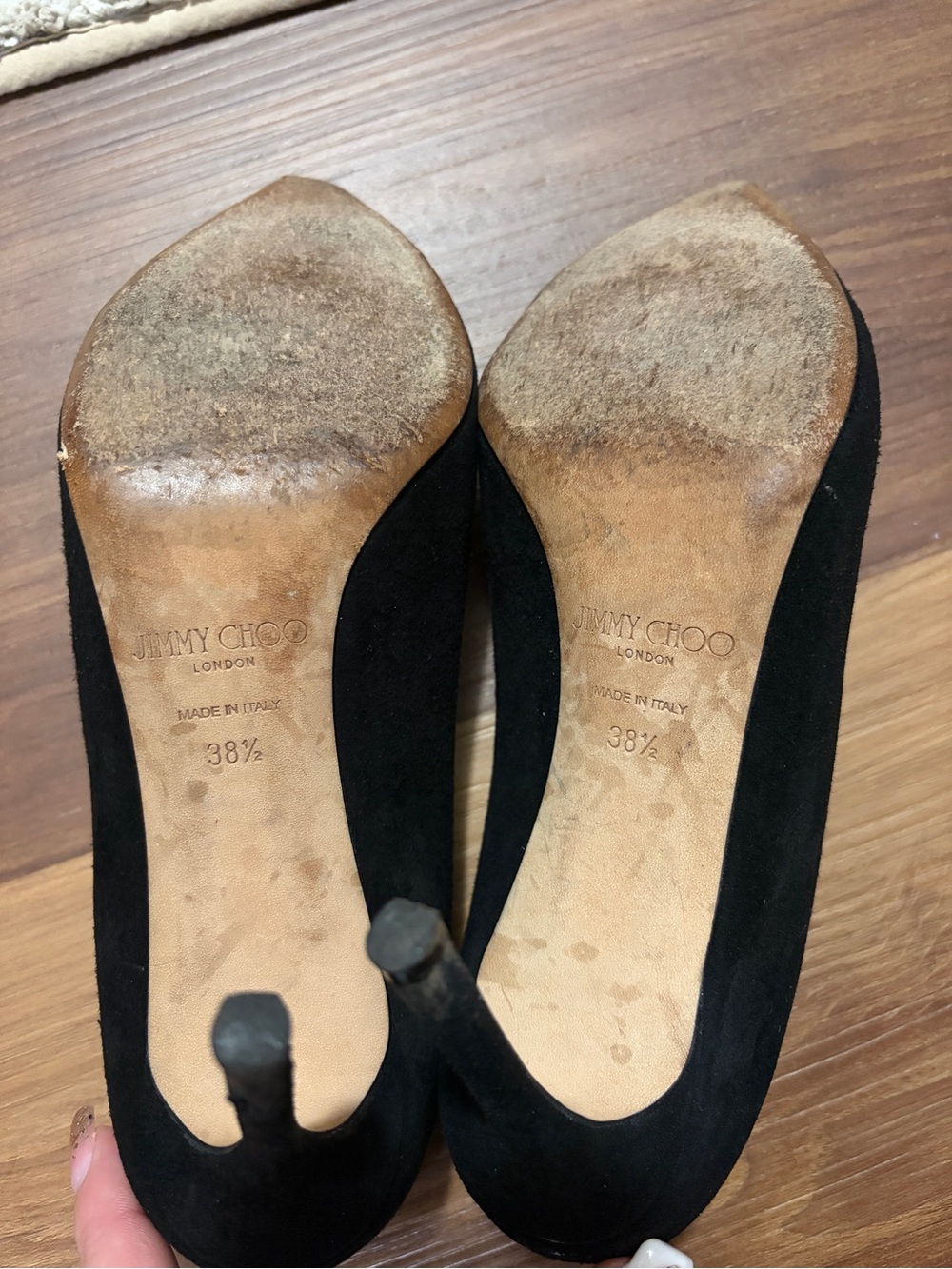 Jimmy Choo Romy Black Suede Pumps - Picture 5 of 8